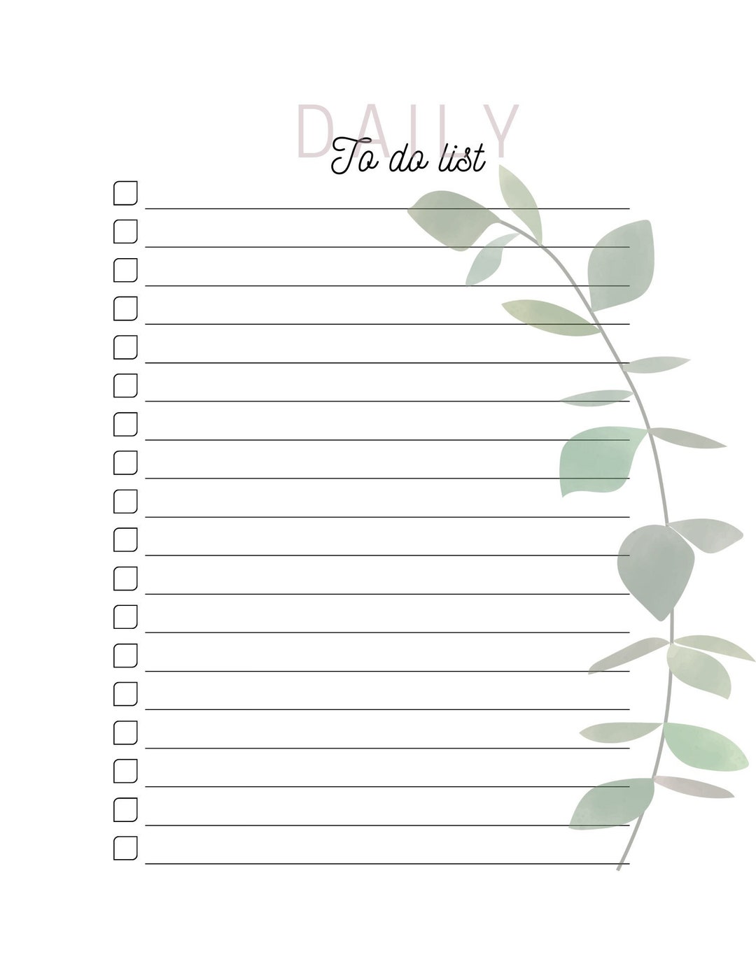 Druckbare ToDoListe Etsy.de