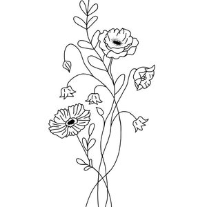 Wildflower Tattoo Design image 2