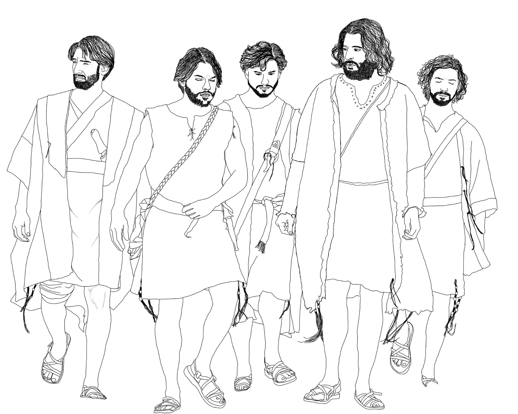 The Chosen Sketch Digital Download, Printable Artwork, Sketch of Jesus