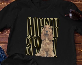 Retro Cocker Spaniel T-shirt - Dog Owner Tee, Cadeau voor Hond Eigenaar, Hond Lover, Retro Dog Shirt, Cocker Spaniel TShirt