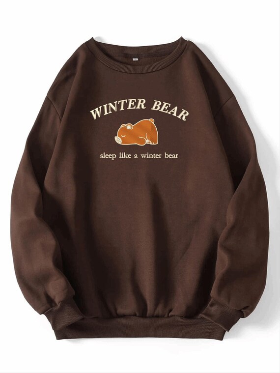 Winter Bear Embroidered Sweatshirt Taehyung V Winter Bear - Etsy