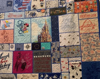 T-shirt quilt, memory quilt, custom quilt, deposit only.   SEE “Item Details” & "LEARN More" for Important Details