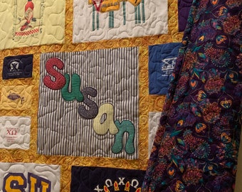 Tshirt quilts, Memory Quilts and Traditional Quilts, Deposit Only.                SEE “Item Details” & "LEARN More" for IMPORTANT details