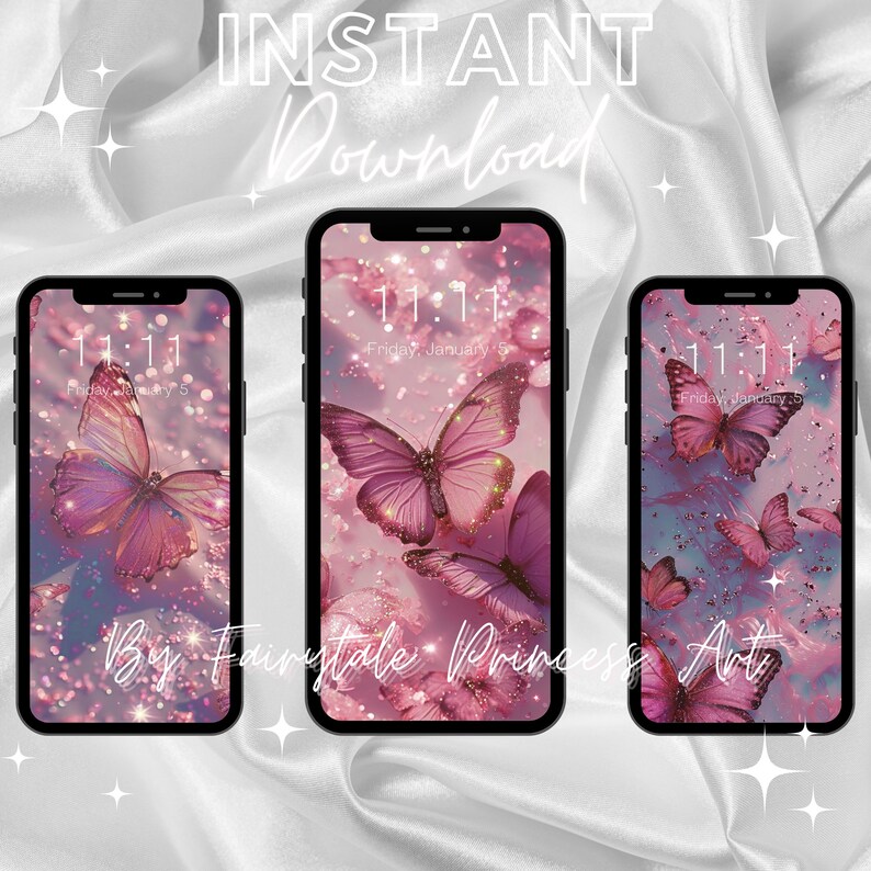 Pink Butterfly Wallpaper Phone Wallpaper Aesthetic iPad Wallpaper ...