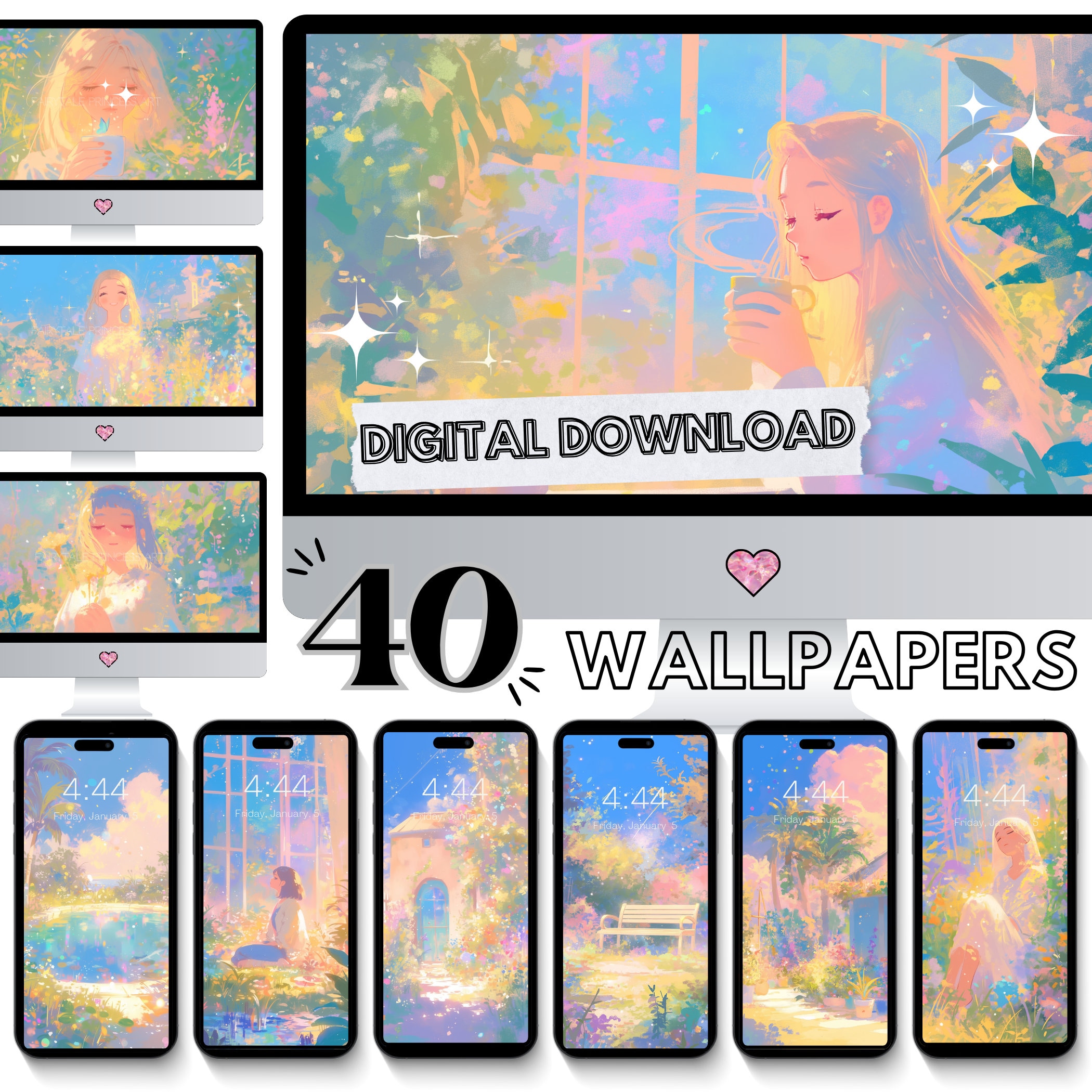 Kawaii Wallpaper Pastel Wallpaper Gamer Desktop Anime Wallpaper Cute