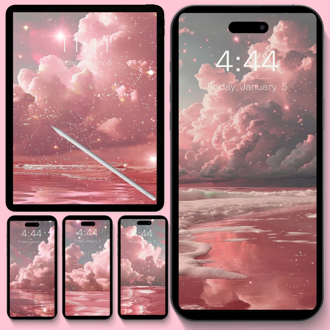 Peachy Clouds iPhone Wallpaper Phone Wallpaper Aesthetic iPad Wallpaper ...