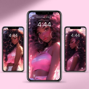 Princess Aubri Iphone Wallpaper | Phone Wallpaper | Purple Wallpaper | Anime Wallpaper | Black Girl Iphone Wallpaper| Ipad Wallpaper