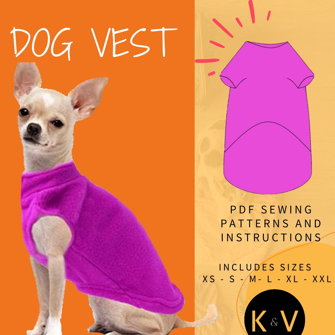 Dog Vest PDF Patterns and Instructions Sizes XS to 2XL 6 Sizes Instant Dog Vest PDF Patterns and Instructions Sizes XS to 2XL 6 Sizes Instant