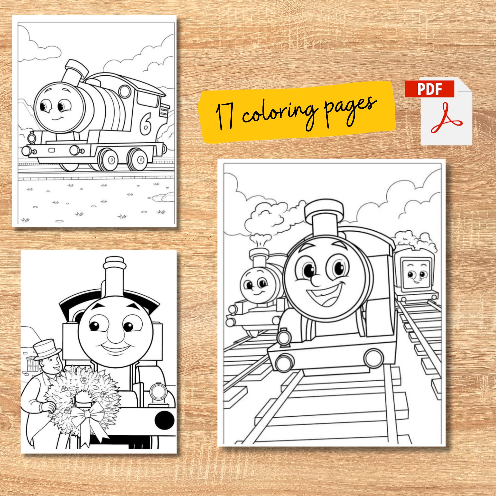 printable coloring pages / thomas and friends / all engines go