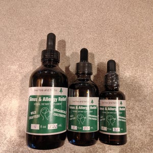 Sinus & Allergy Relief Tincture-Organic Herbs-Wild Crafted