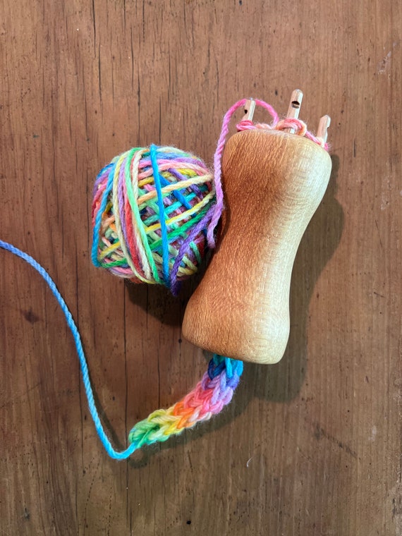 French Knitter, Knitting Spool, Weaving, Spool Knitter, Weaving Tool,  Kinder Knitter, Rope Weaving Wooden Spool, Craft Tool-handmade Wooden 