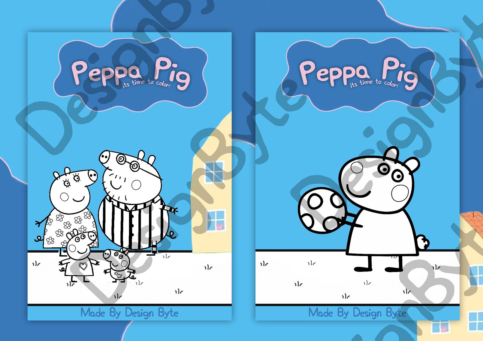 Peppa Pig Colouring Pages, A4 Printable, Unlimited Use - Etsy