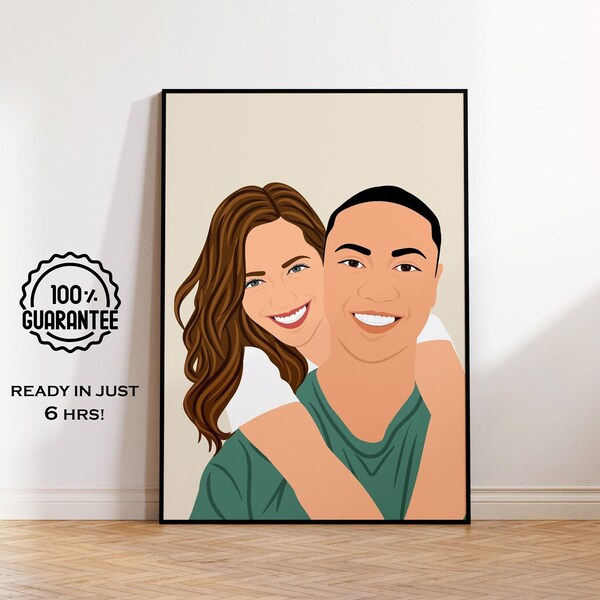 Retrato sin rostro / Regalo para mamá, Ilustración personalizada, foto personalizada, ilustración fotográfica, retrato personalizado, regalo de novia-Lo antes posible