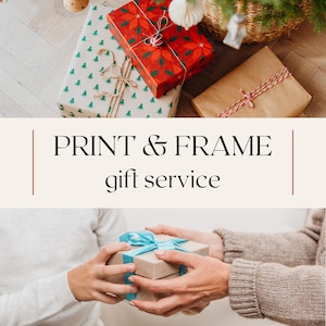 Print & Frame service, portrait gift with frame, holiday gift for family, family portrait, faceless portrait
