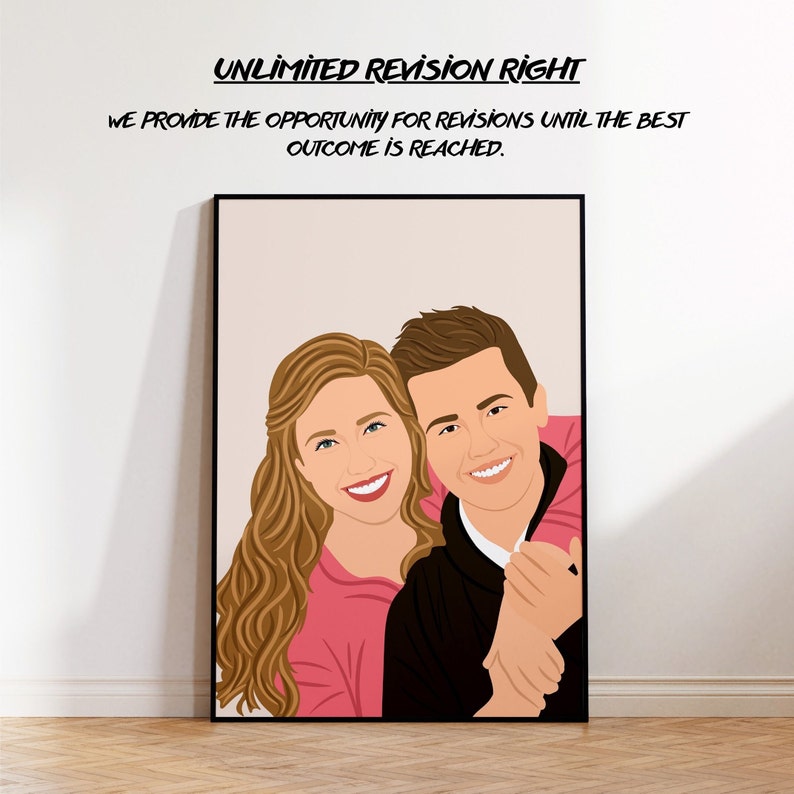 Retrato sin rostro / Regalo para mamá, Ilustración personalizada, foto personalizada, ilustración fotográfica, retrato personalizado, regalo de novia-Lo antes posible imagen 3