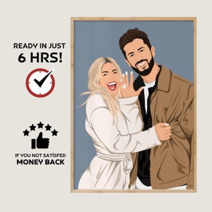 Ritratto di coppia personalizzato, ritratto da foto, ritratto di famiglia, regali personalizzati, regalo personalizzato, illustrazione personalizzata, regali con ritratto senza volto