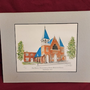 Fredericksburg United Methodist Church A Fredericksburg View prints of historic landmarks
