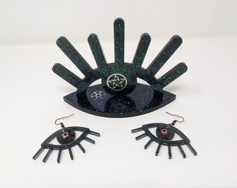 Ring Holder, Evil Eye and Earrings