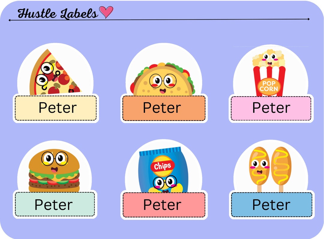 Name Labels Cute Dishwasher Safe Name Labels Cute Waterproof Etsy