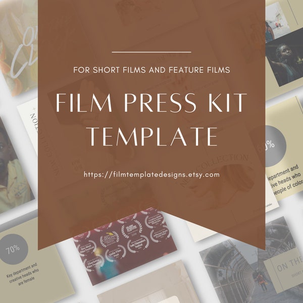 Canva Film Press Kit Template for Directors, Filmmakers, Producers for Short Films, Feature Films, and Independent Pilots, Instant Download