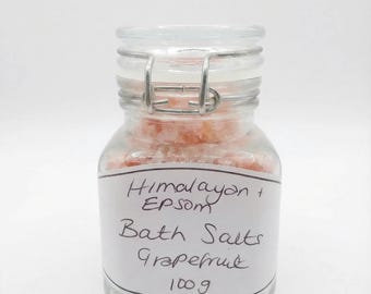 Handmade Aromatherapy Bath Salts | Epsom & Himalayan Salt Soak, 100g