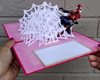 Spider Web Pop Up Birthday Card