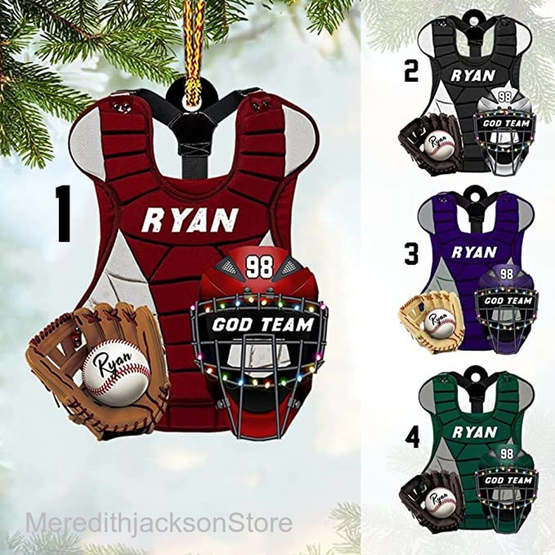 Personalized Baseball Catcher Chest Protector and Helmet Etsy