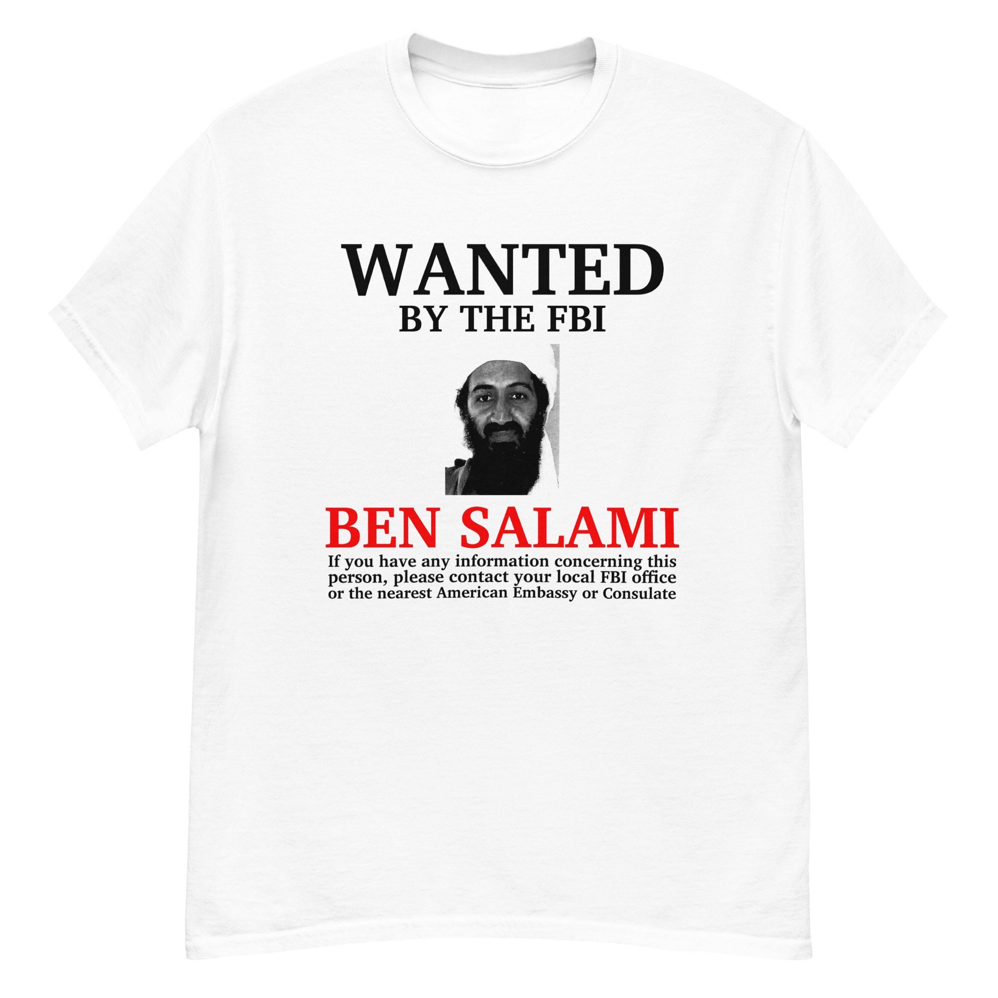 Wanted: Ben Salami Funny Shirt Humor Shirt Meme Shirt Dark Humor Shirt FBI  Shirt Osama Bin Laden Shirt Tiktok Trend 