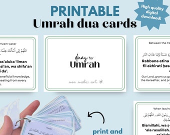 DIGITAL DOWNLOAD Umrah Dua Reminder Cards. Instant download and print as many times as you like! || Mon Makes