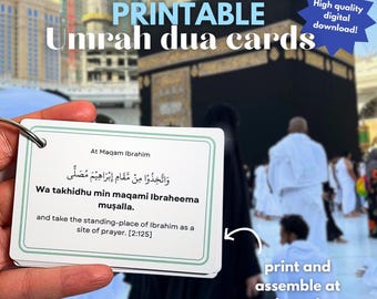 Umrah Dua-flashcards | Afdrukbare herinneringskaarten (digitale download)