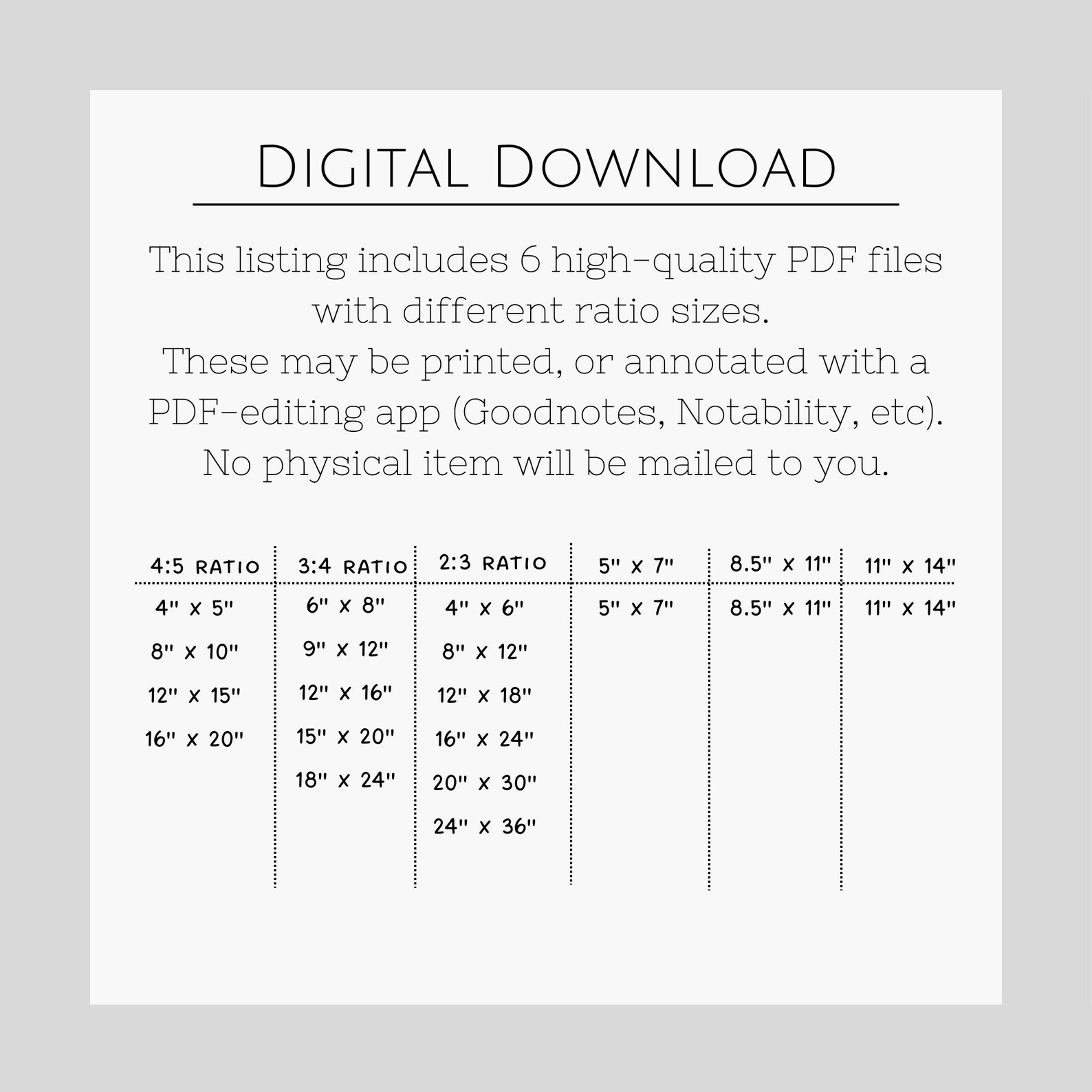 Lined Notes Page Printable | Planner Paper Insert | Notepad | 6 Sizes ...