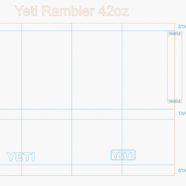 Yeti Rambler Straw Mug Template—42oz   Laser-Ready—SVG—Instant Download