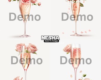 Rosévinglas Clipart