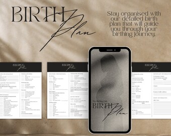 Your Digital Birth Plan - Digital PDF Printable Birth Plan