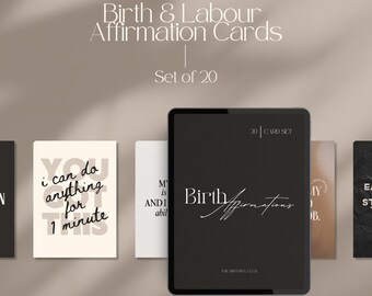 Birth & Labour Affirmation Cards - Set of 20