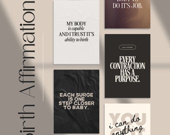 Birth & Labour Affirmation Cards - Set of 10