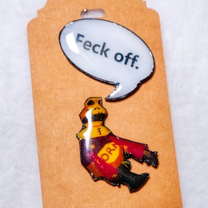 Handmade Conkers Bad Fur Day Pins and Speech bubble Pins