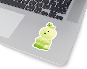 Pegatina de Smiski y gato, bonito regalo de Smiski para amantes de los gatos, fanáticos de Sonny Angel, calcomanía de vinilo kawaii para computadoras portátiles, botellas de agua y diarios