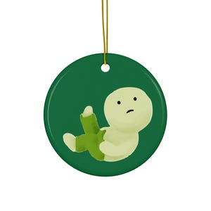 Smiski Gift, Smiski Dressing Christmas Ornament, Cute Holiday Decor, Quirky Christmas Gift for Smiski Lovers, Smiski Ornament