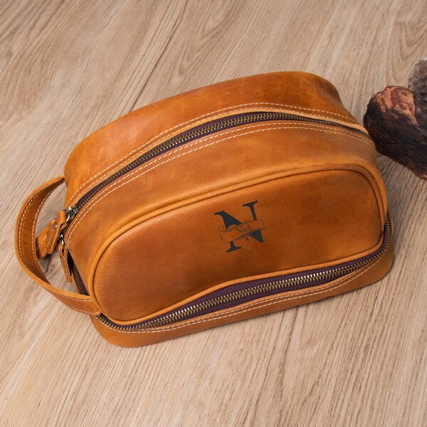 Leather Toiletry Bag Etsy