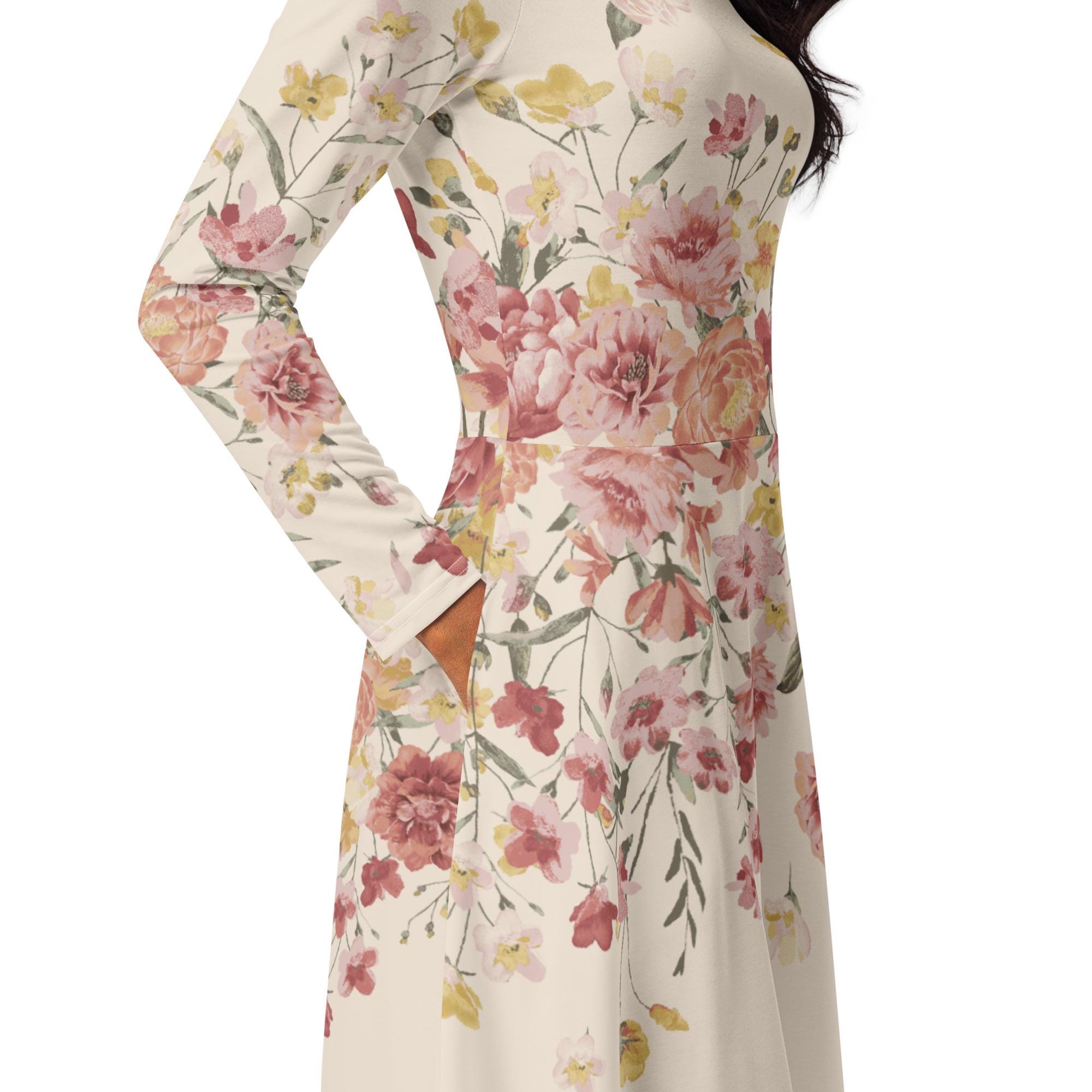 Hadley™ - Light and Elegant Midi Dress with Floral Print