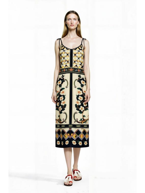 knee length dresses for ladies Midnight Floral Slip (Dress Only) L main image 0