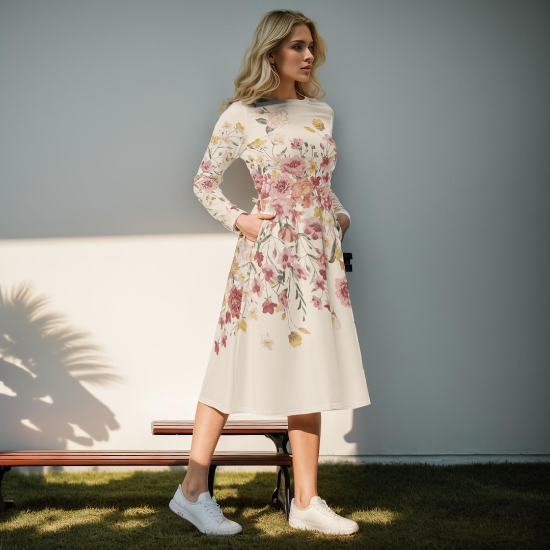 Women’s Floral Midi Dress | Elegant and Stylish Floral Print | Perfect ...