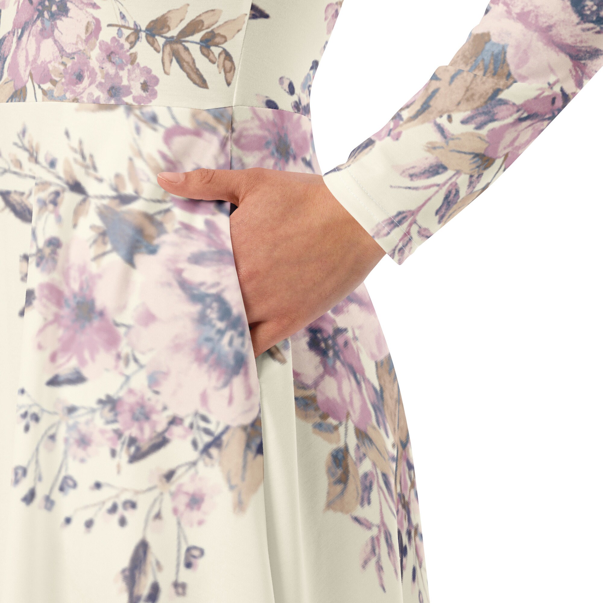 Womens Floral Midi Dress With Side Pockets, Women's Midi Dress - Etsy