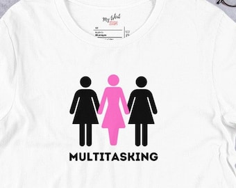 Lesbian Multitasking Women&#39;s Tshirt, Proud Lesbian Tee, Bisexual shirt, lgbt wear, pride parade outfit, wife, girlfriend gifts