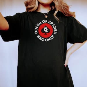 Queen Of Spades Shirt, Cuckold Clothing, Hotwife T-Shirt, Stag And Vixen Tee, Cumslut Shirt, Bull rider bbc clothing, cuckquean shirt.