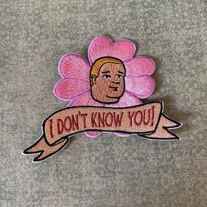 3.5” I dont know you iron on patch for denim jacket Bobby Hill Embroidered Patch Iron on King of the Hills Appliqué for Adult Cartoons Patch