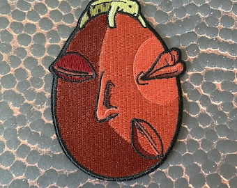 3.5” Behelit Embroidered Iron on Patch for Berserk Anime Nerd Manga Viking Gift for Denim Jacket Creepy Eyeball Occult Nordic Medieval