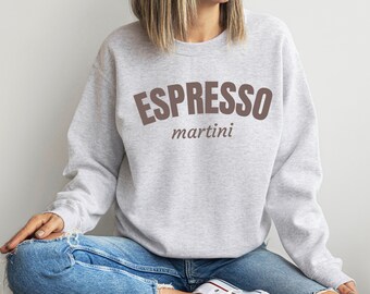 Espresso Martini Crewneck Sweatshirt, Cocktail Lover Gift