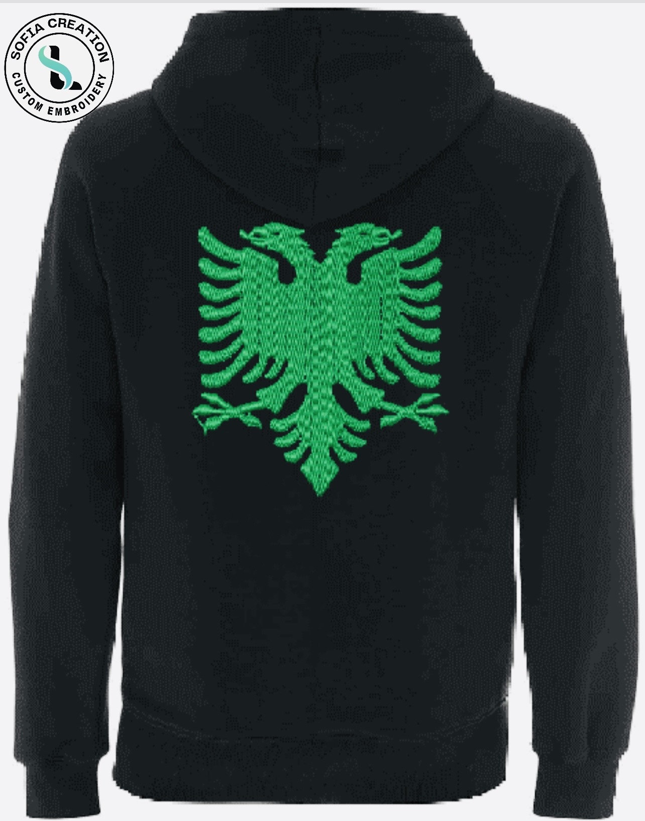 Albanian Eagle Embroidered Hoodie: Unisex Pride Apparel - Etsy